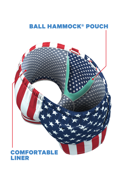 The Reagans | American Flag Patch Ball Hammock® Pouch 5" Swim Trunks