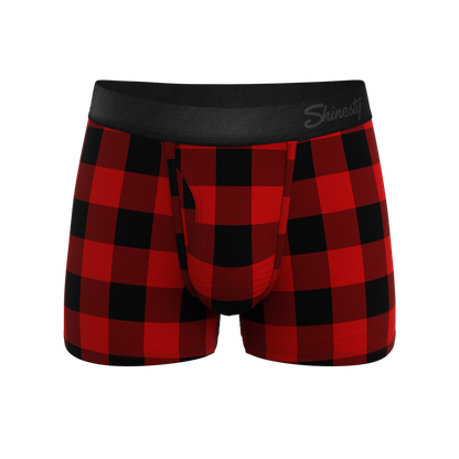 The Red & Black Lumberjack | Buffalo Check Ball Hammock® Pouch Trunks Underwear