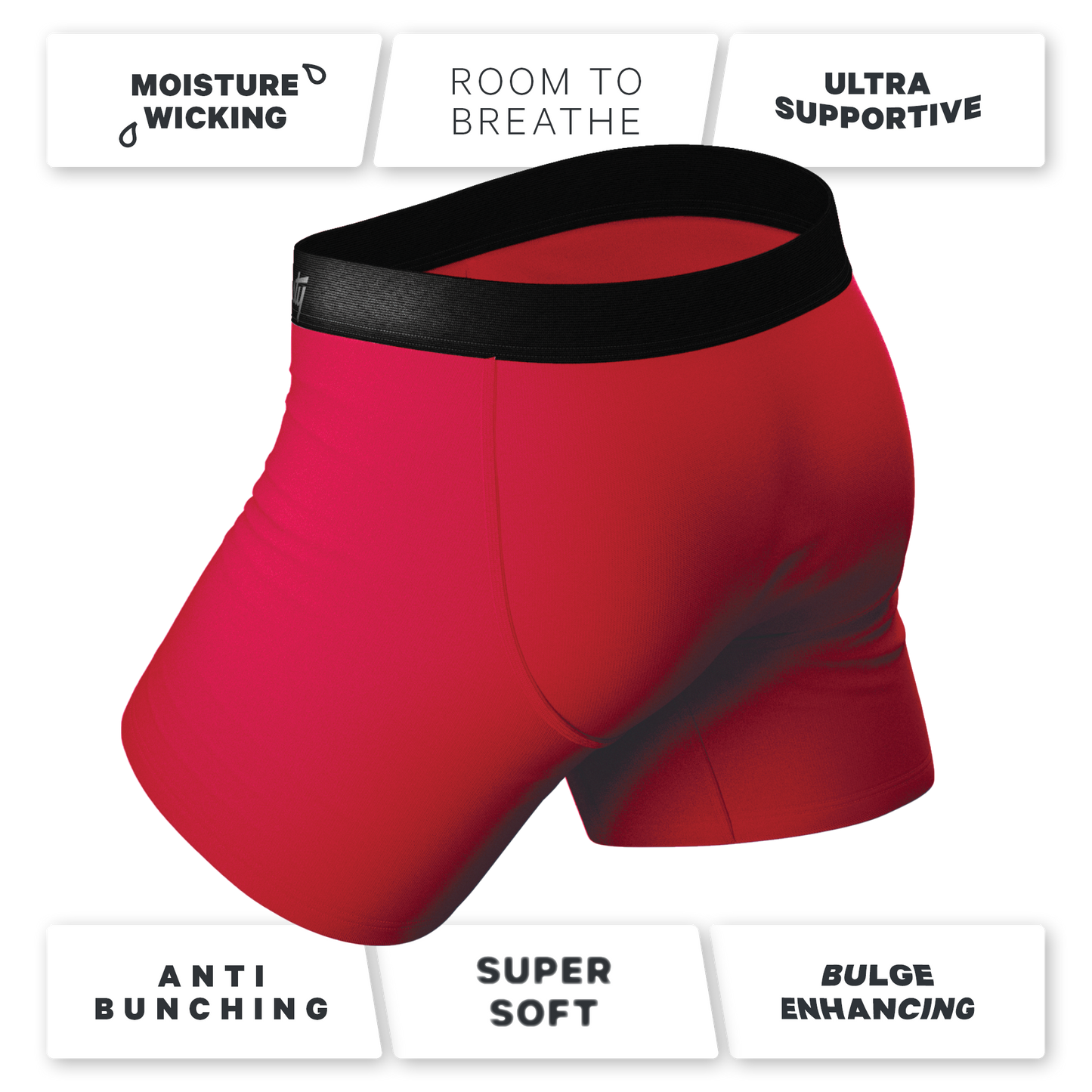 The Red Velvet | Dark Red Ball Hammock® Pouch Underwear With Fly