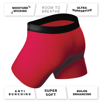 The Red Velvet | Dark Red Ball Hammock® Pouch Underwear With Fly