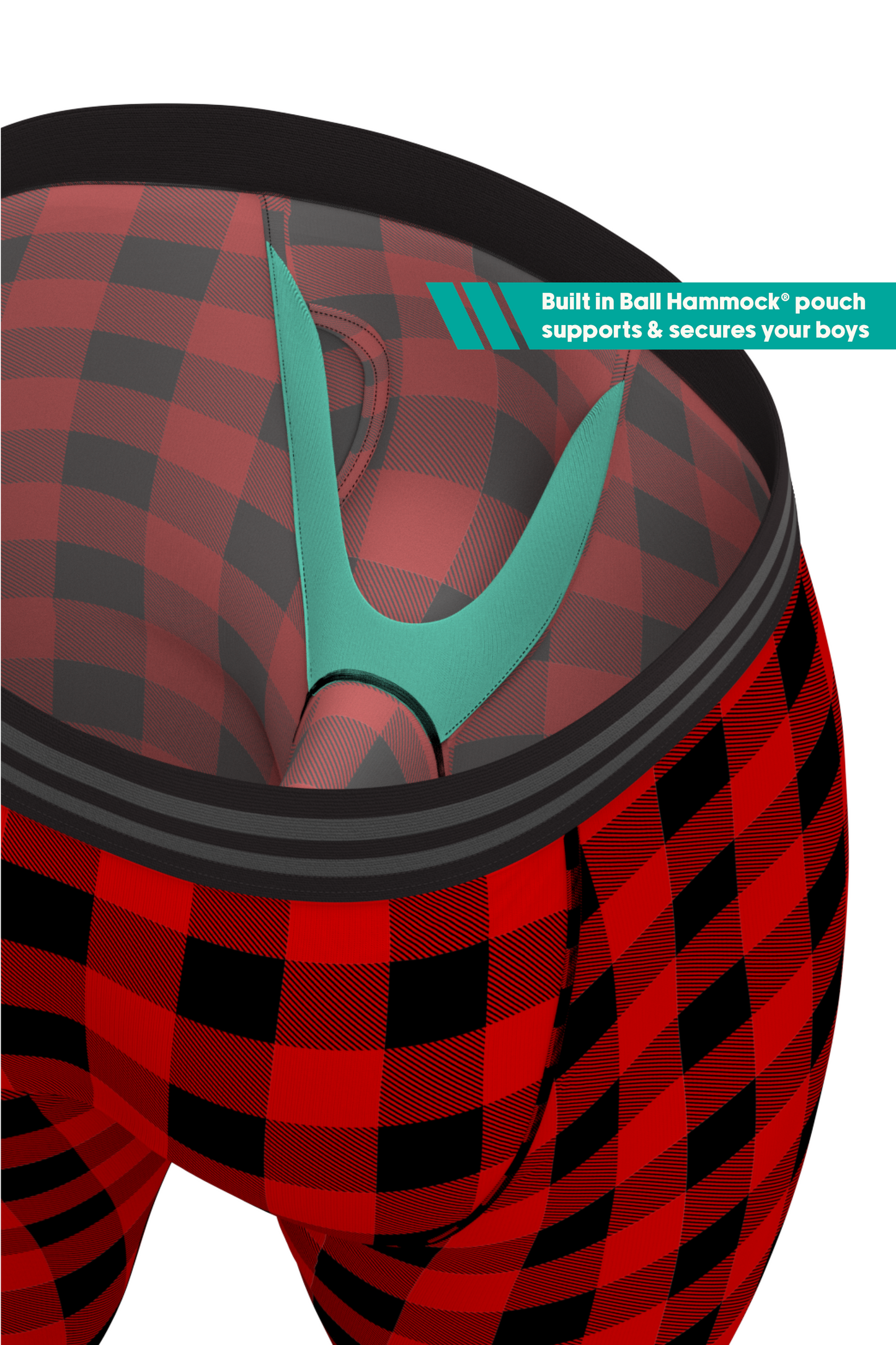 The Red & Black Lumberjack | Buffalo Check Ball Hammock® Long Johns