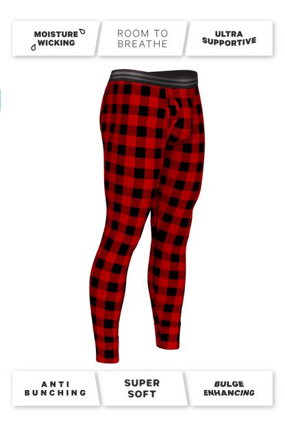 The Red & Black Lumberjack | Buffalo Check Ball Hammock® Long Johns