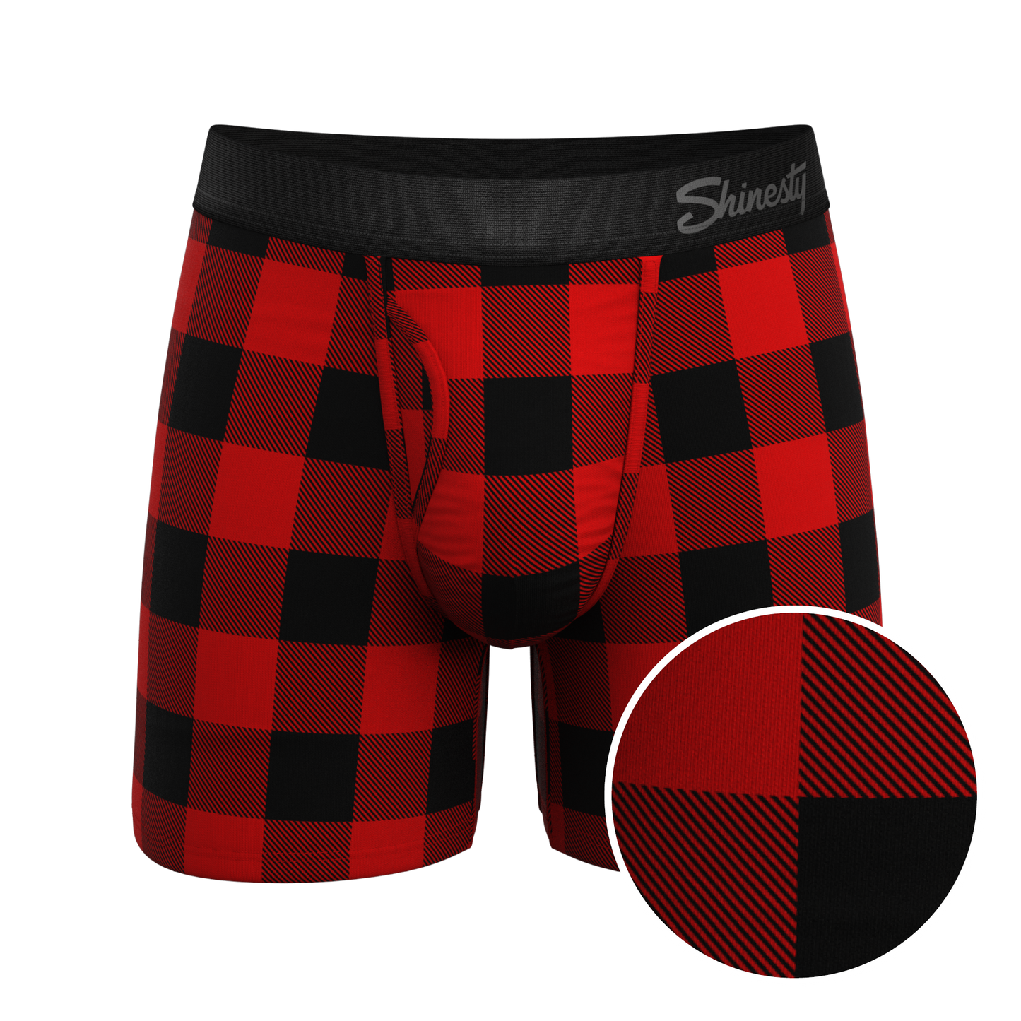 The Red & Black Lumberjack | Buffalo Check Ball Hammock® Pouch Underwear With Fly