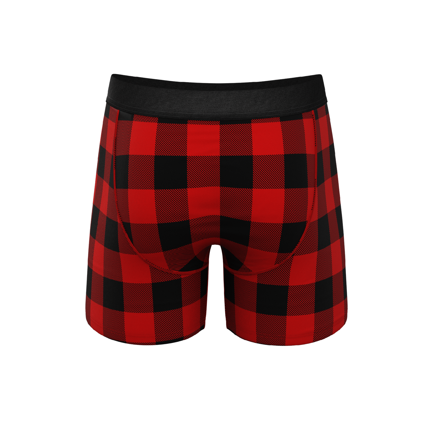 The Red & Black Lumberjack | Buffalo Check Ball Hammock® Pouch Underwear With Fly