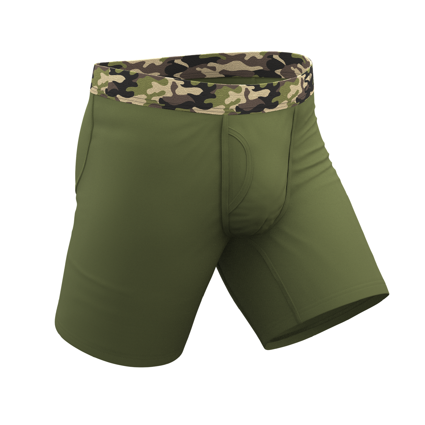 The Reinforcement | Tonal Camo Long Leg Ball Hammock® Pouch Underwear With Fly