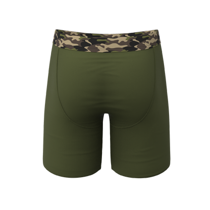 The Reinforcement | Tonal Camo Long Leg Ball Hammock® Pouch Underwear With Fly