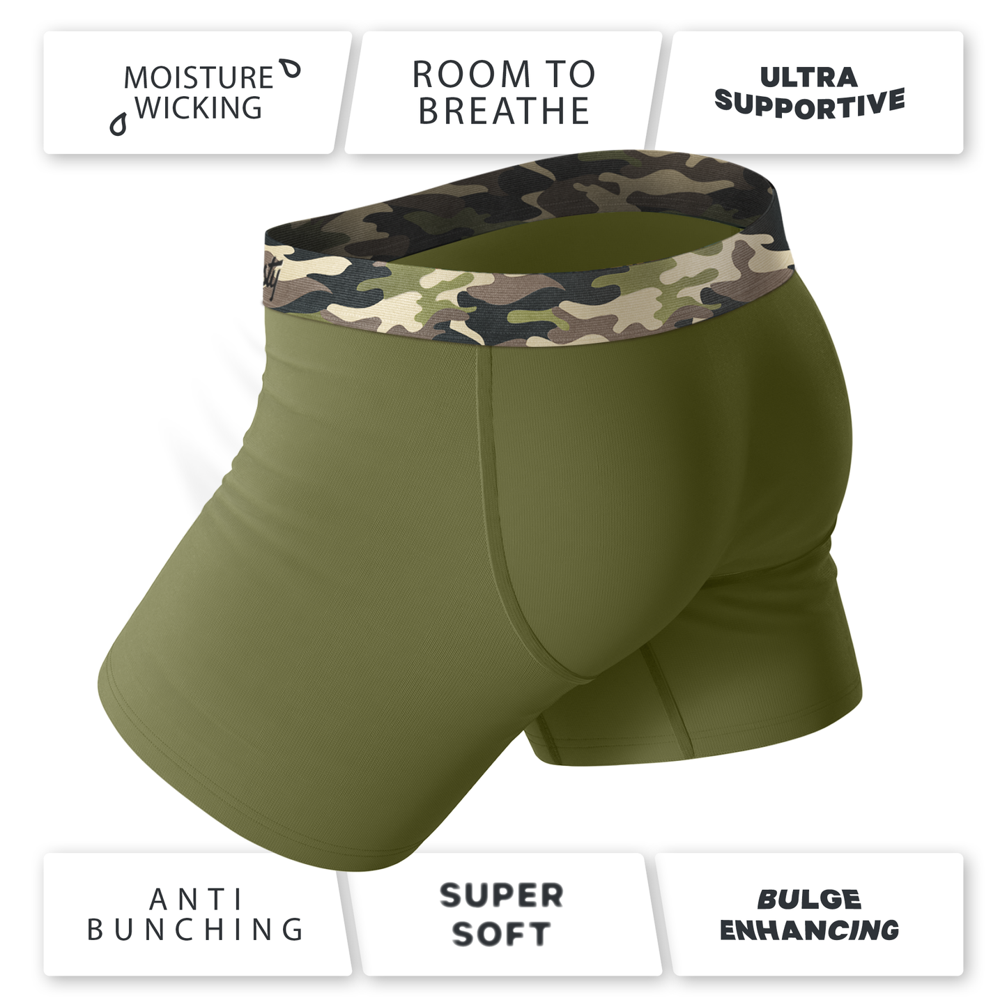 The Reinforcement | Tonal Camo Ball Hammock® Pouch Underwear With Fly