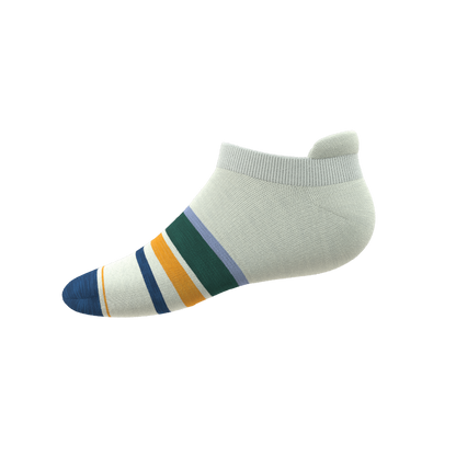 The Retro Actives | Retro Stripe Heel Hammock™ Ankle Socks