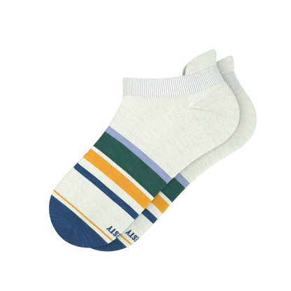 The Retro Actives | Retro Stripe Heel Hammock™ Ankle Socks