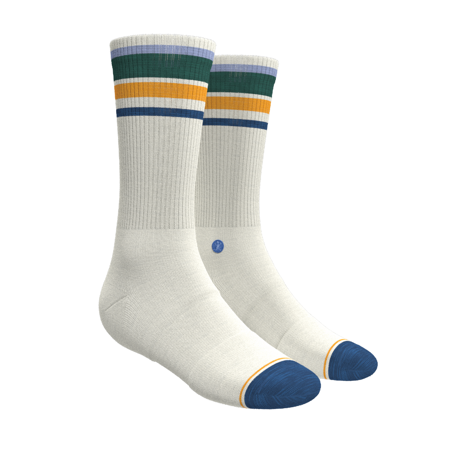 The Retro Actives | Retro Stripe Heel Hammock™ Crew Socks