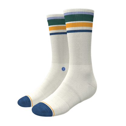 The Retro Actives | Retro Stripe Heel Hammock™ Crew Socks