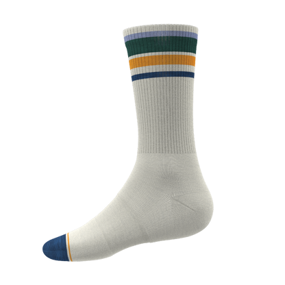 The Retro Actives | Retro Stripe Heel Hammock™ Crew Socks