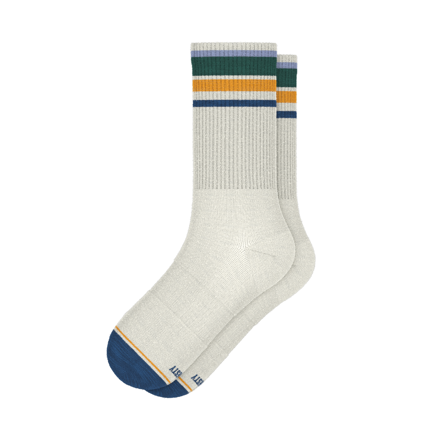 The Retro Actives | Retro Stripe Heel Hammock™ Crew Socks