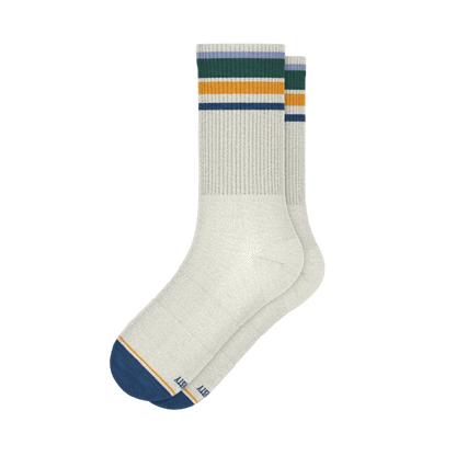 The Retro Actives | Retro Stripe Heel Hammock™ Crew Socks