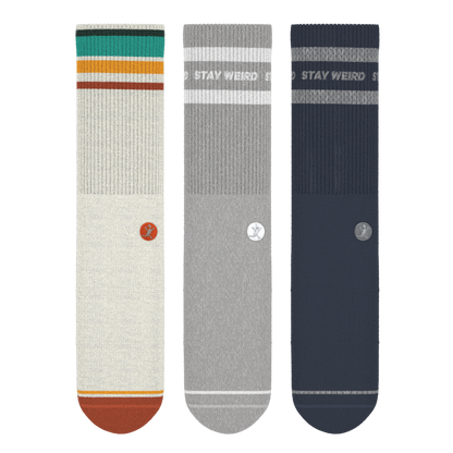 Retro Classics | Heel Hammock™ Crew Socks 3 Pack