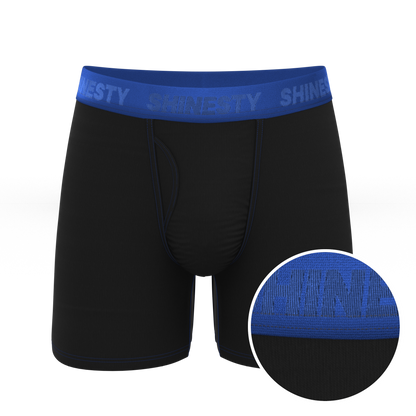 The Rhythm & Blues | Black and Blue Ball Hammock® Pouch Underwear With Fly