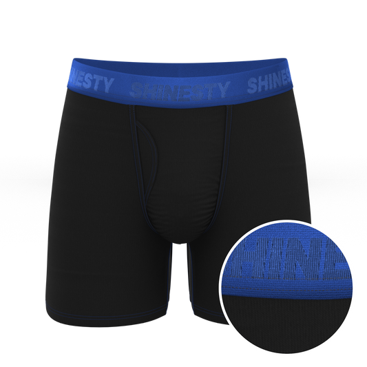 The Rhythm & Blues | Black and Blue Ball Hammock® Pouch Underwear With Fly