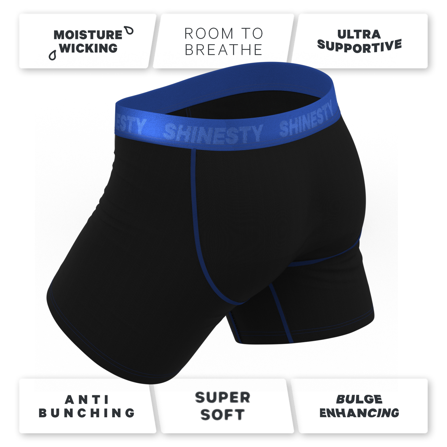 The Rhythm & Blues | Black and Blue Ball Hammock® Pouch Underwear