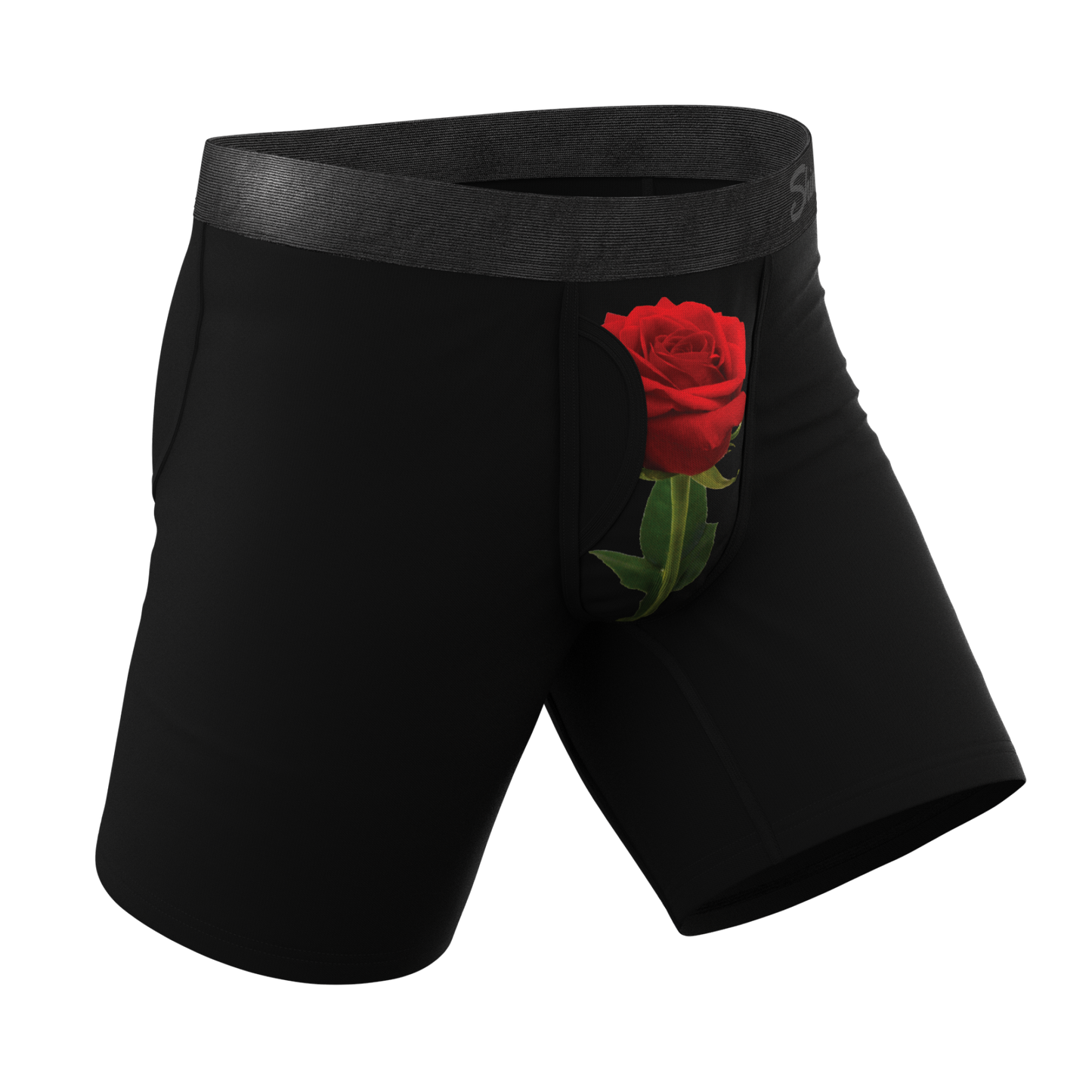 The Right Reasons | Rose Long Leg Ball Hammock® Pouch Underwear With Fly