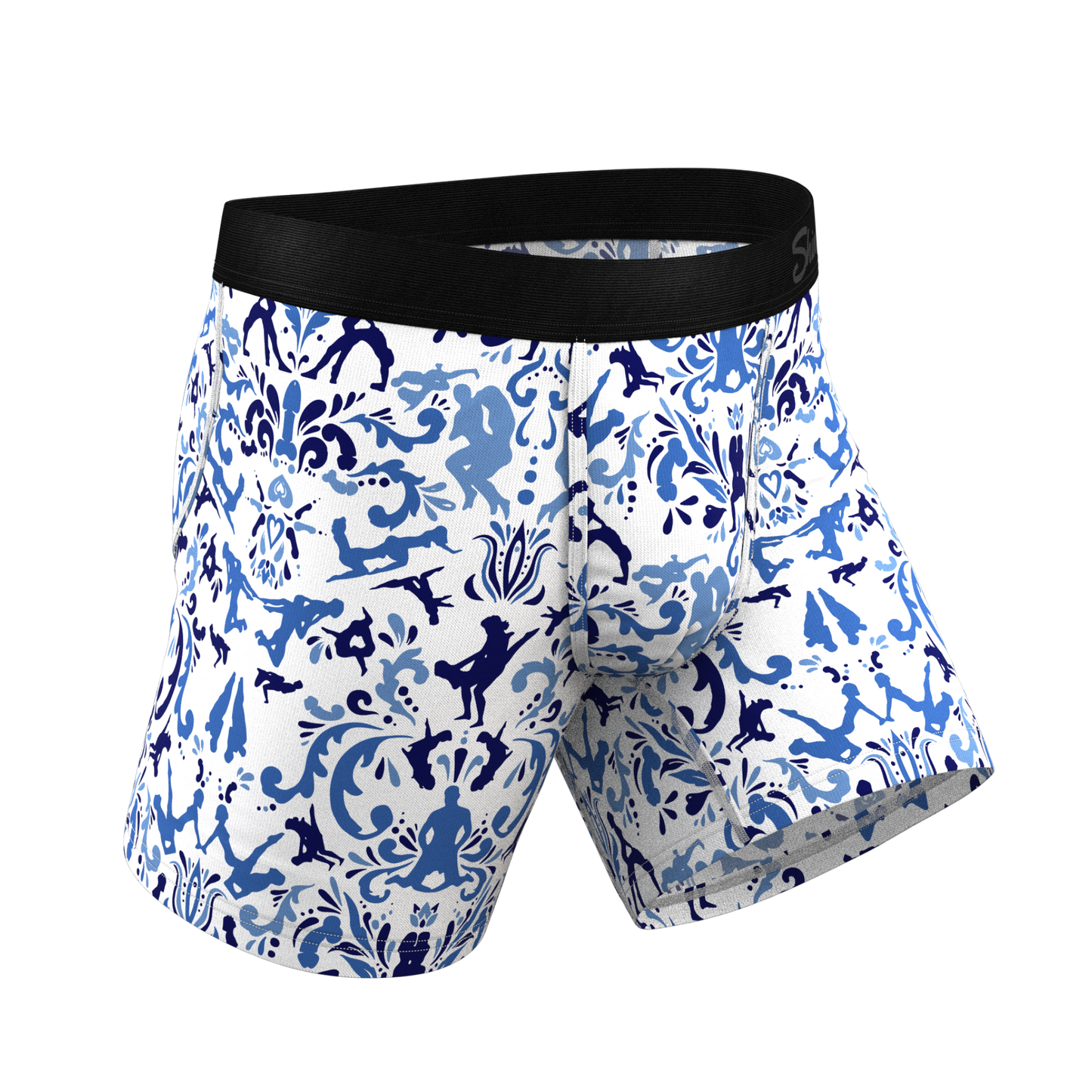 The Risqué Rorschach  | Blue Willow Ball Hammock® Pouch Underwear