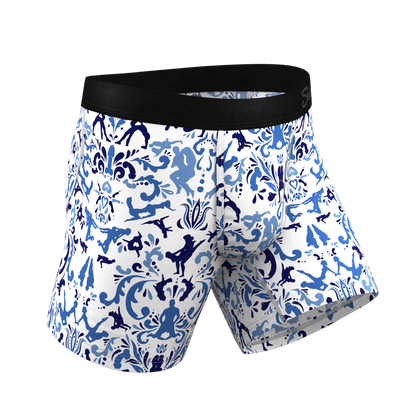 The Risqué Rorschach  | Blue Willow Ball Hammock® Pouch Underwear