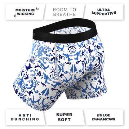 The Risqué Rorschach  | Blue Willow Ball Hammock® Pouch Underwear