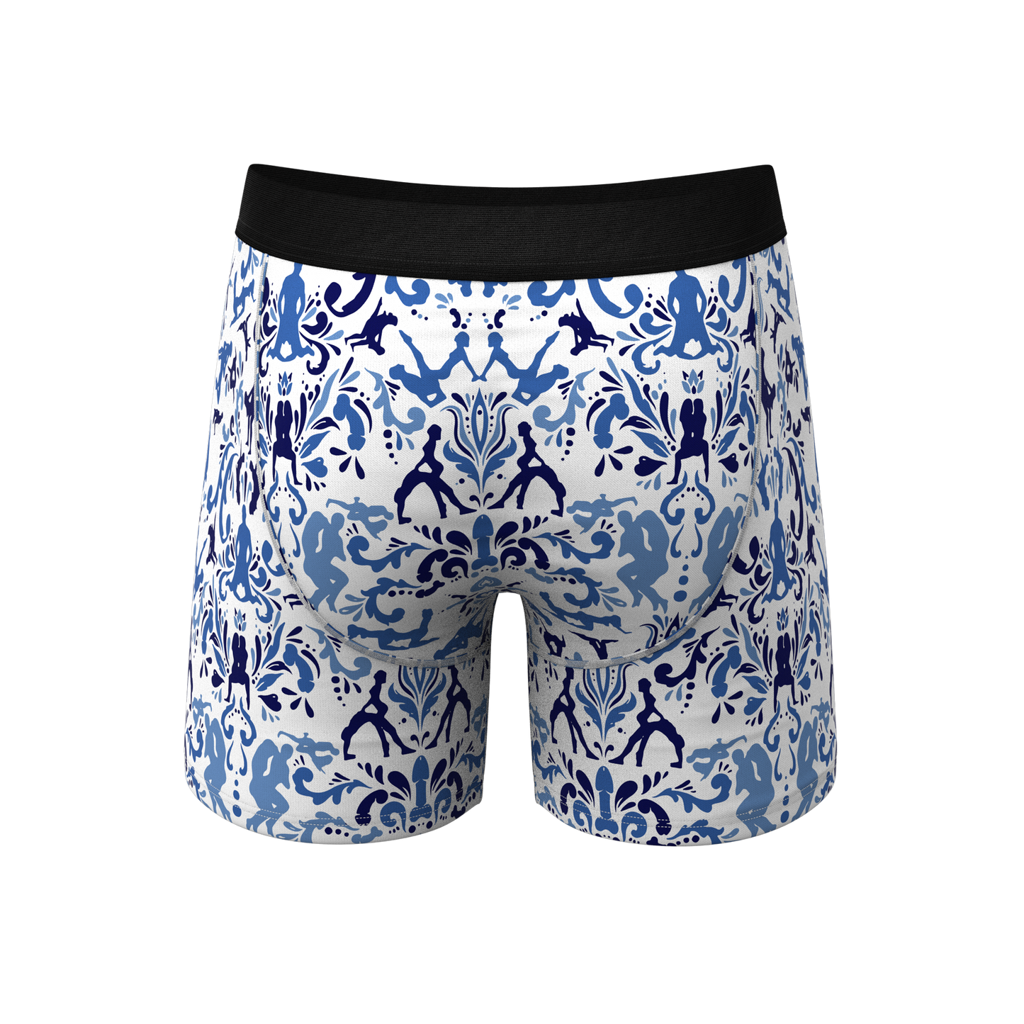 The Risqué Rorschach  | Blue Willow Ball Hammock® Pouch Underwear