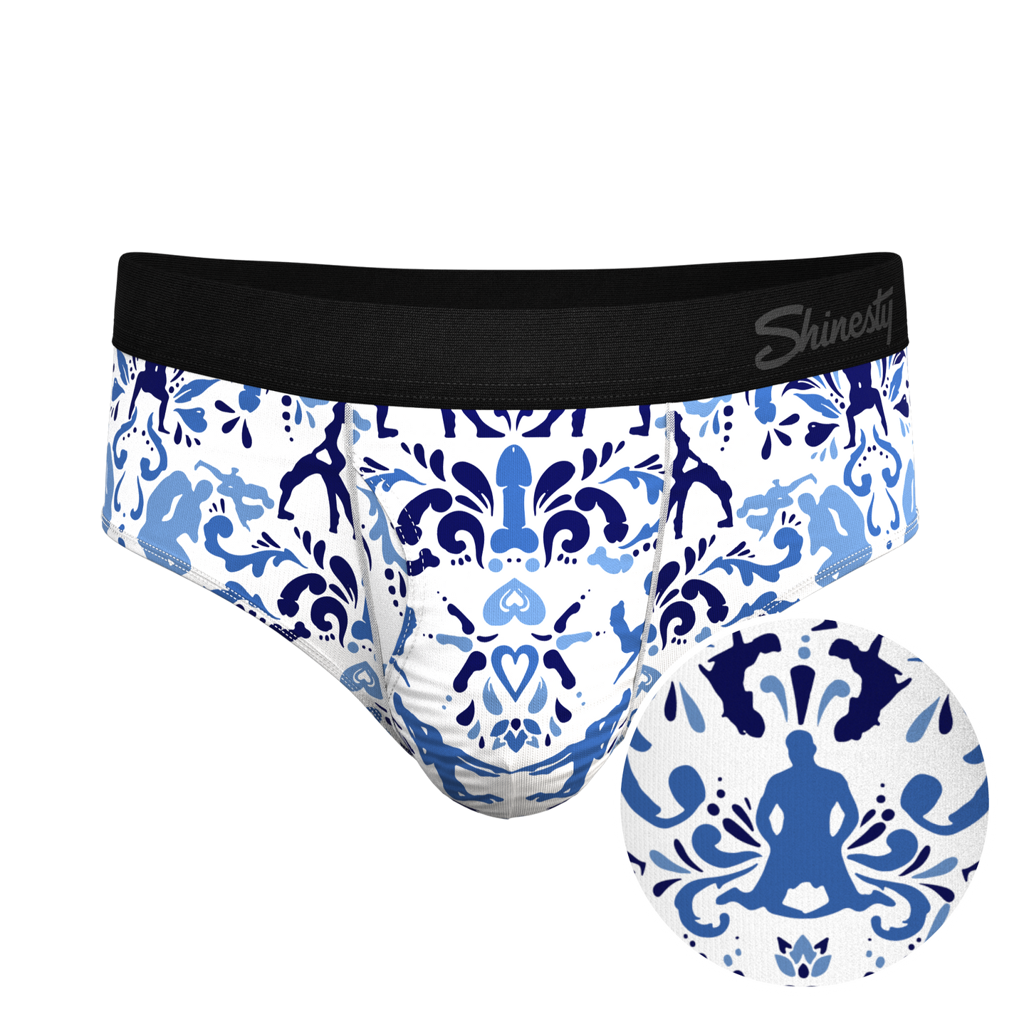 The Risqué Rorschach  | Blue Willow Ball Hammock® Pouch Underwear Briefs