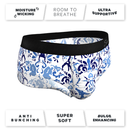 The Risqué Rorschach  | Blue Willow Ball Hammock® Pouch Underwear Briefs