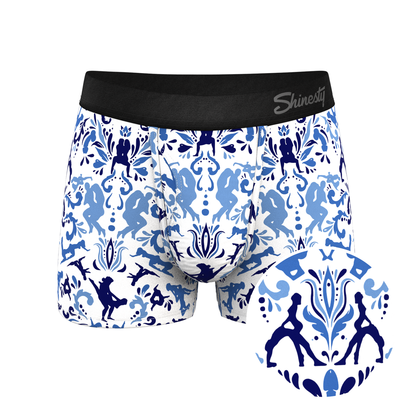 The Risqué Rorschach  | Blue Willow Ball Hammock® Pouch Trunks Underwear