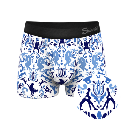 The Risqué Rorschach  | Blue Willow Ball Hammock® Pouch Trunks Underwear