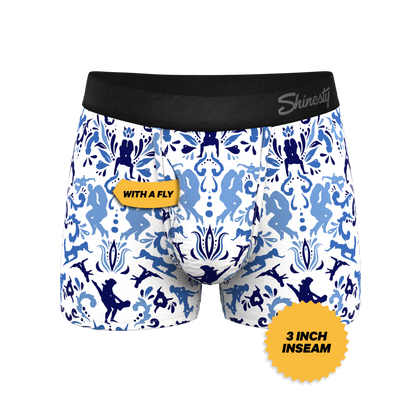 The Risqué Rorschach  | Blue Willow Ball Hammock® Pouch Trunks Underwear