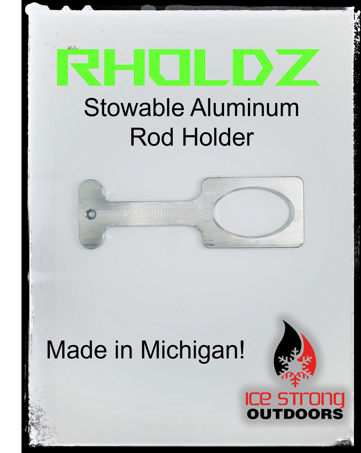 RHoldz-Aluminum Shanty Rod Holder BUY 4 GET 1 FREE HUB HANGER! 5 Colors! Made in MI!