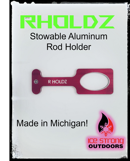 RHoldz-Aluminum Shanty Rod Holder BUY 4 GET 1 FREE HUB HANGER! 5 Colors! Made in MI!