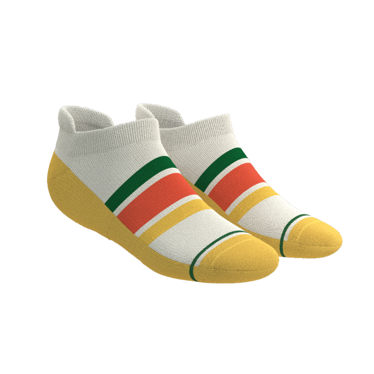 The Roller Rink | Retro Stripes Heel Hammock™ Ankle Socks