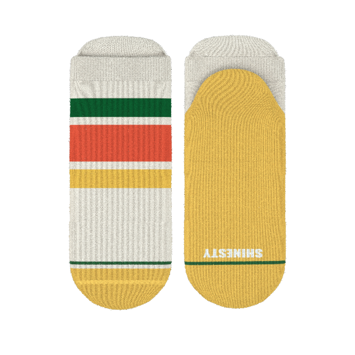 The Roller Rink | Retro Stripes Heel Hammock™ Ankle Socks