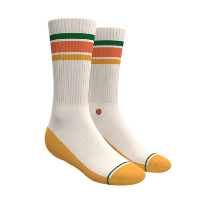 The Roller Rink | Retro Stripes Heel Hammock™ Crew Socks