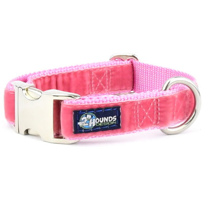 Rose Pink Velvet Essential Dog Collar