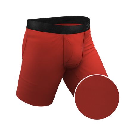 The Rust Fund | Rusty Red Long Leg Ball Hammock® Pouch Underwear With Fly