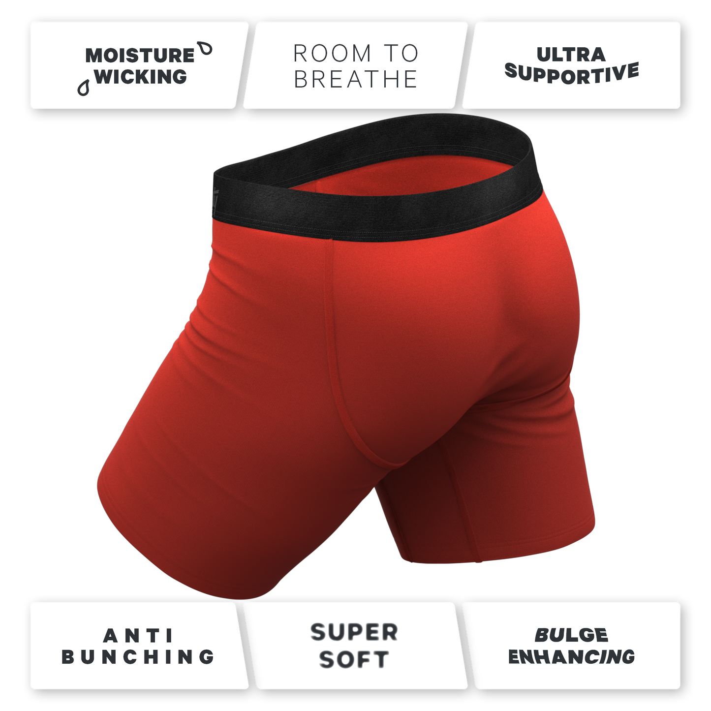 The Rust Fund | Rusty Red Long Leg Ball Hammock® Pouch Underwear With Fly