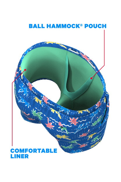 The SPF 69 | Retro Tropical Ball Hammock® Pouch 8" Swim Trunks