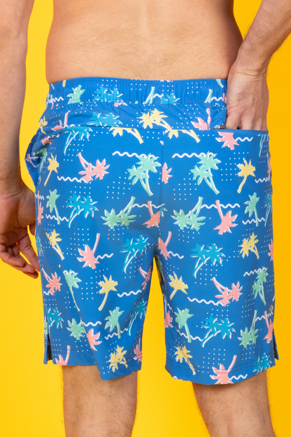 The SPF 69 | Retro Tropical Ball Hammock® Pouch 8" Swim Trunks