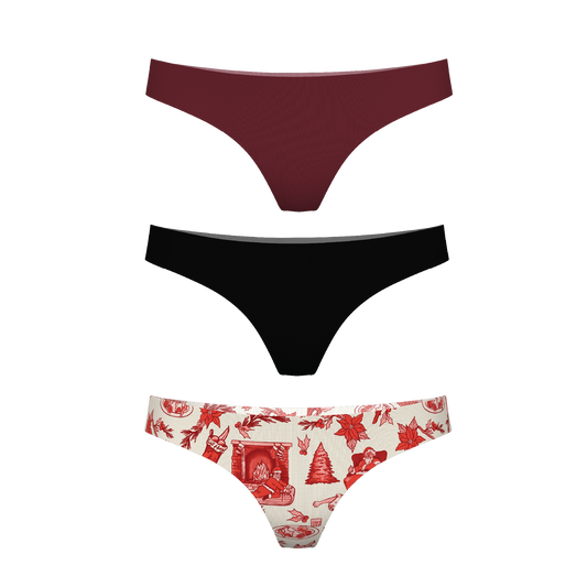 The Perfect Present | Women's Thong Underwear 3 Pack