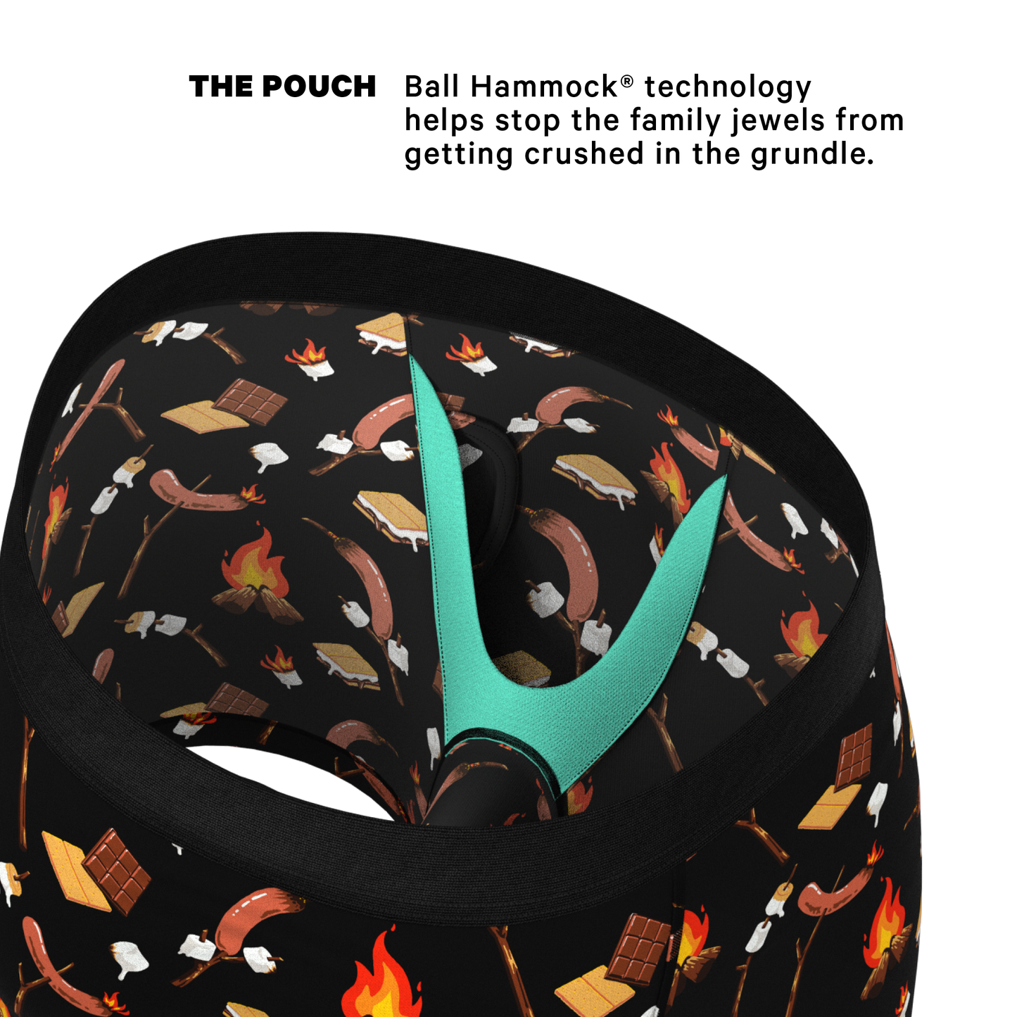 The S'more The Merrier | Campfire Ball Hammock® Pouch Underwear With Fly