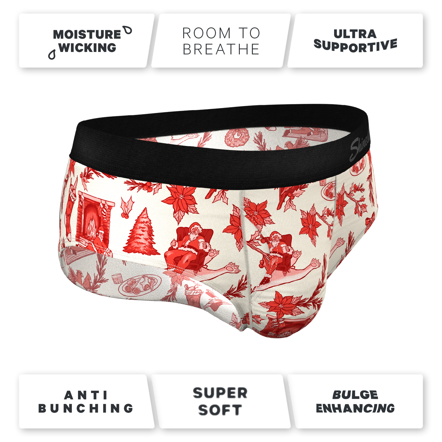 The Santa Slays | Christmas Toile Ball Hammock® Pouch Underwear Briefs