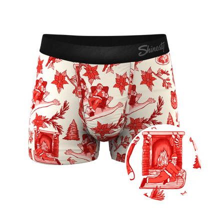 The Santa Slays | Christmas Toile Ball Hammock® Pouch Trunks Underwear