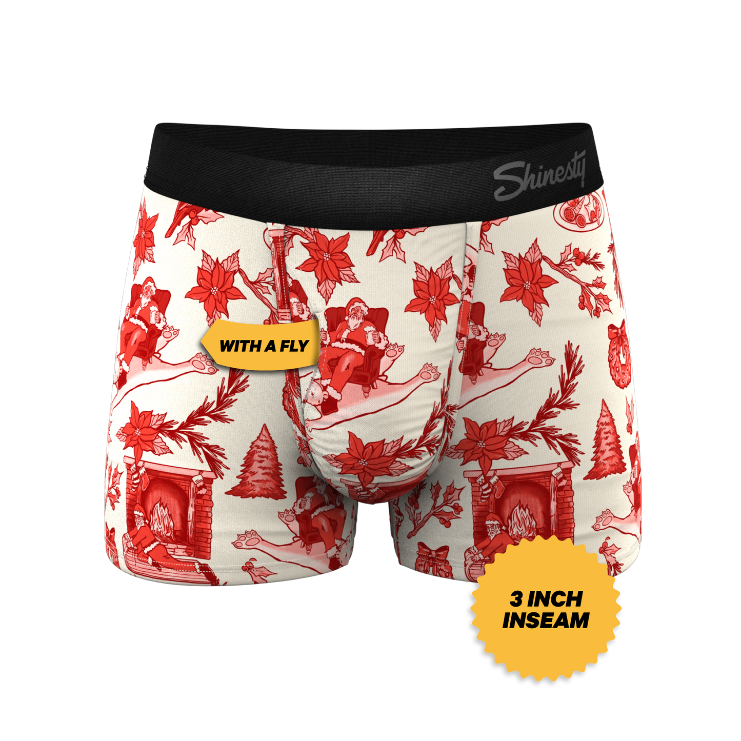 The Santa Slays | Christmas Toile Ball Hammock® Pouch Trunks Underwear