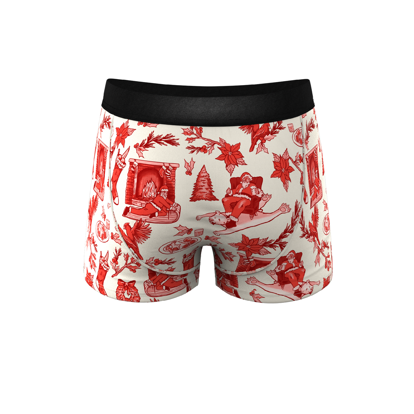 The Santa Slays | Christmas Toile Ball Hammock® Pouch Trunks Underwear