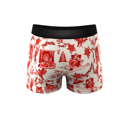 The Santa Slays | Christmas Toile Ball Hammock® Pouch Trunks Underwear