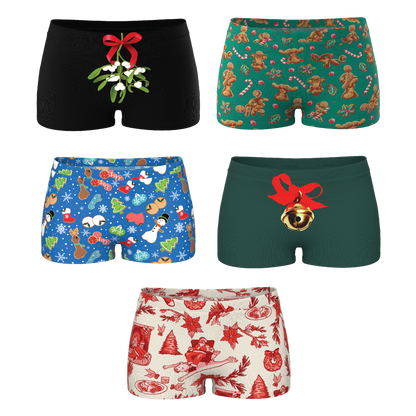 The Santa's Sack | Boyshort Underwear 5 Pack